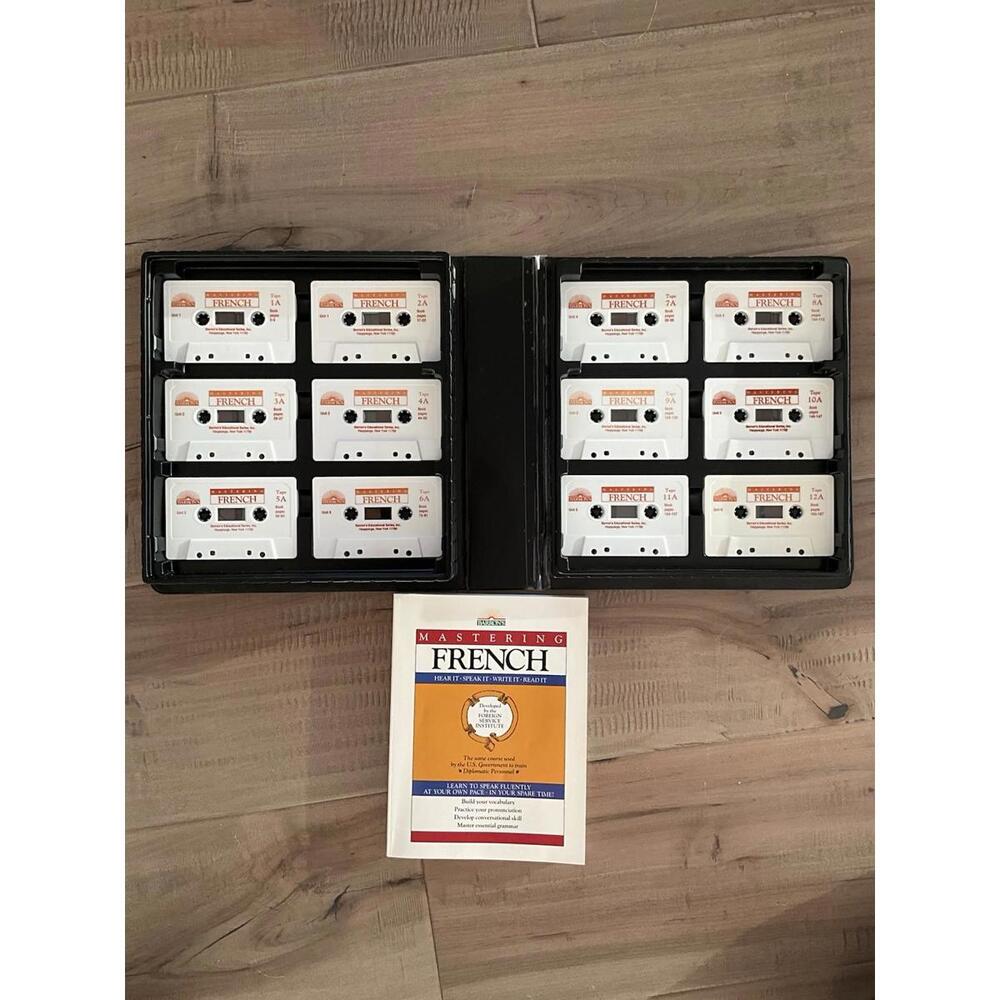 Barron's Mastering French: 12 Cassettes Course w/ Manual!